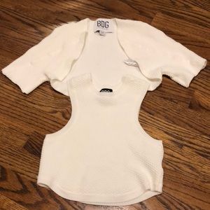 Urban outfitters tank and shrug set